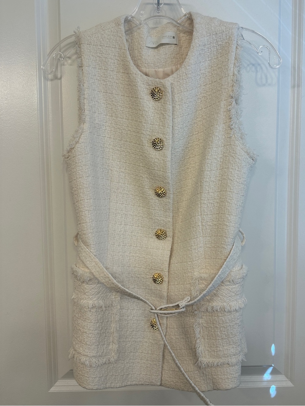 Zara Knit White Top